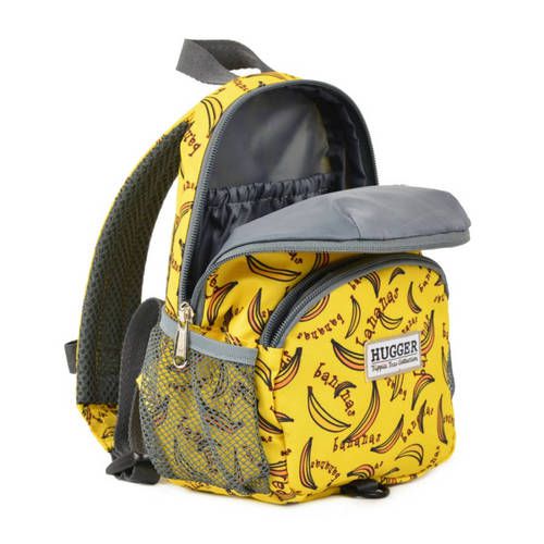 HUGGER - 防走失背包(附可拆牽繩)學齡前幼兒園學步期寶寶外出小後背包-香蕉 (1-3Y)