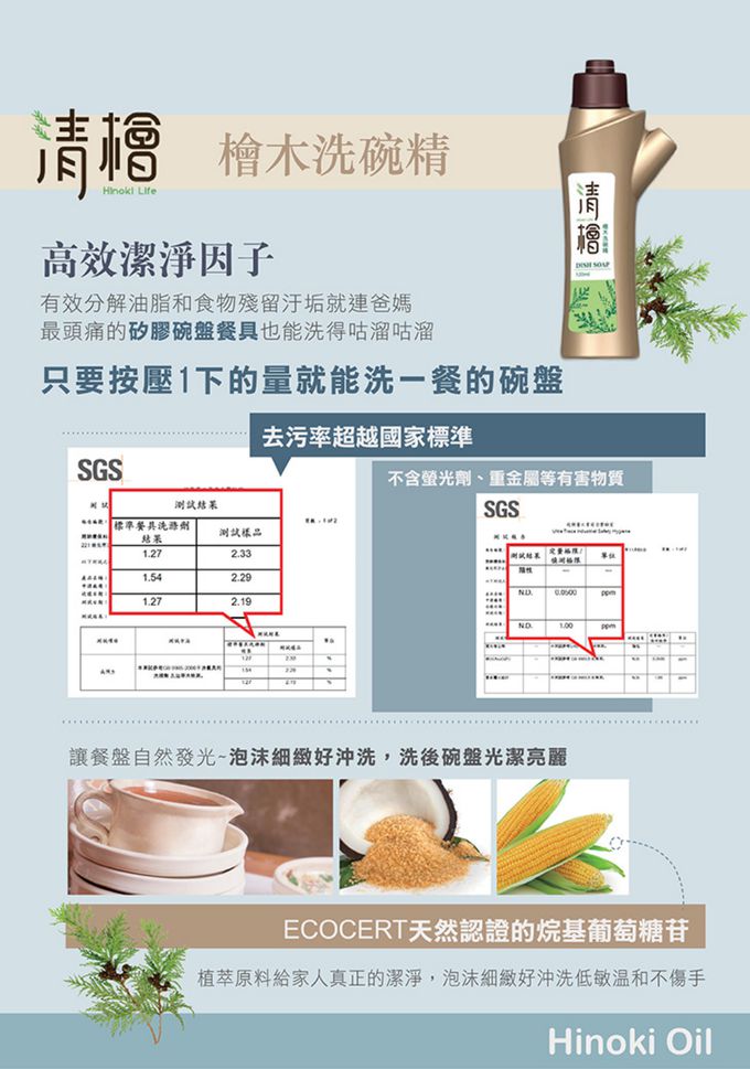 清檜 Hinoki Life - 檜木洗碗精-120ml/瓶