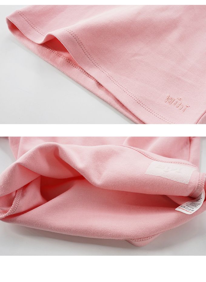 Minizone - 甜美荷葉領素色長袖T恤-藍色