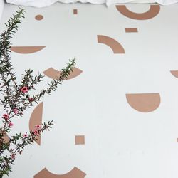 PLAYZU - 可可泡芙-幾何系列巧拼-藕咖色 (單片62*62cm)-六片入