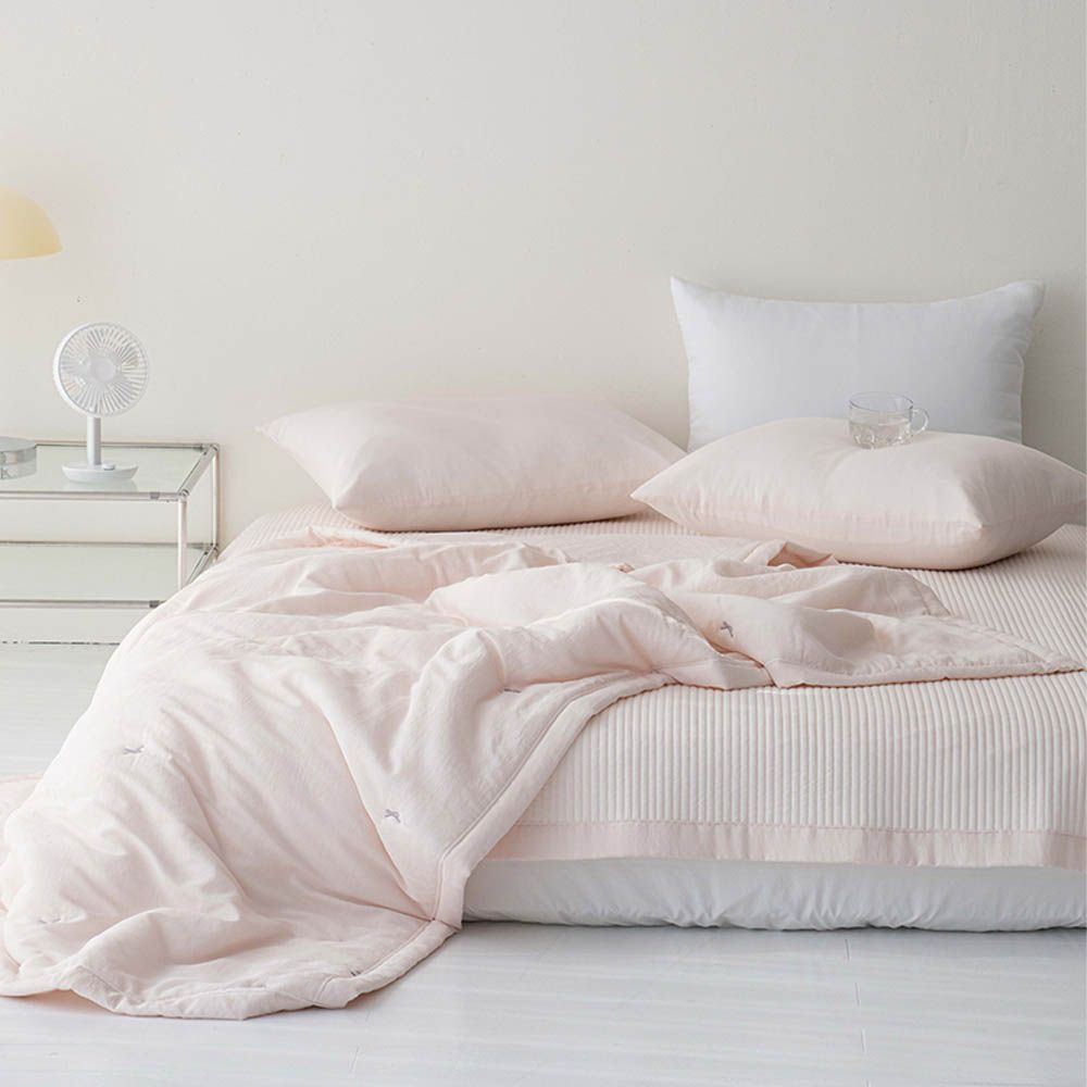 廣藏市場 韓國製接觸涼感舒眠涼被-迷你蝴蝶結-淡粉