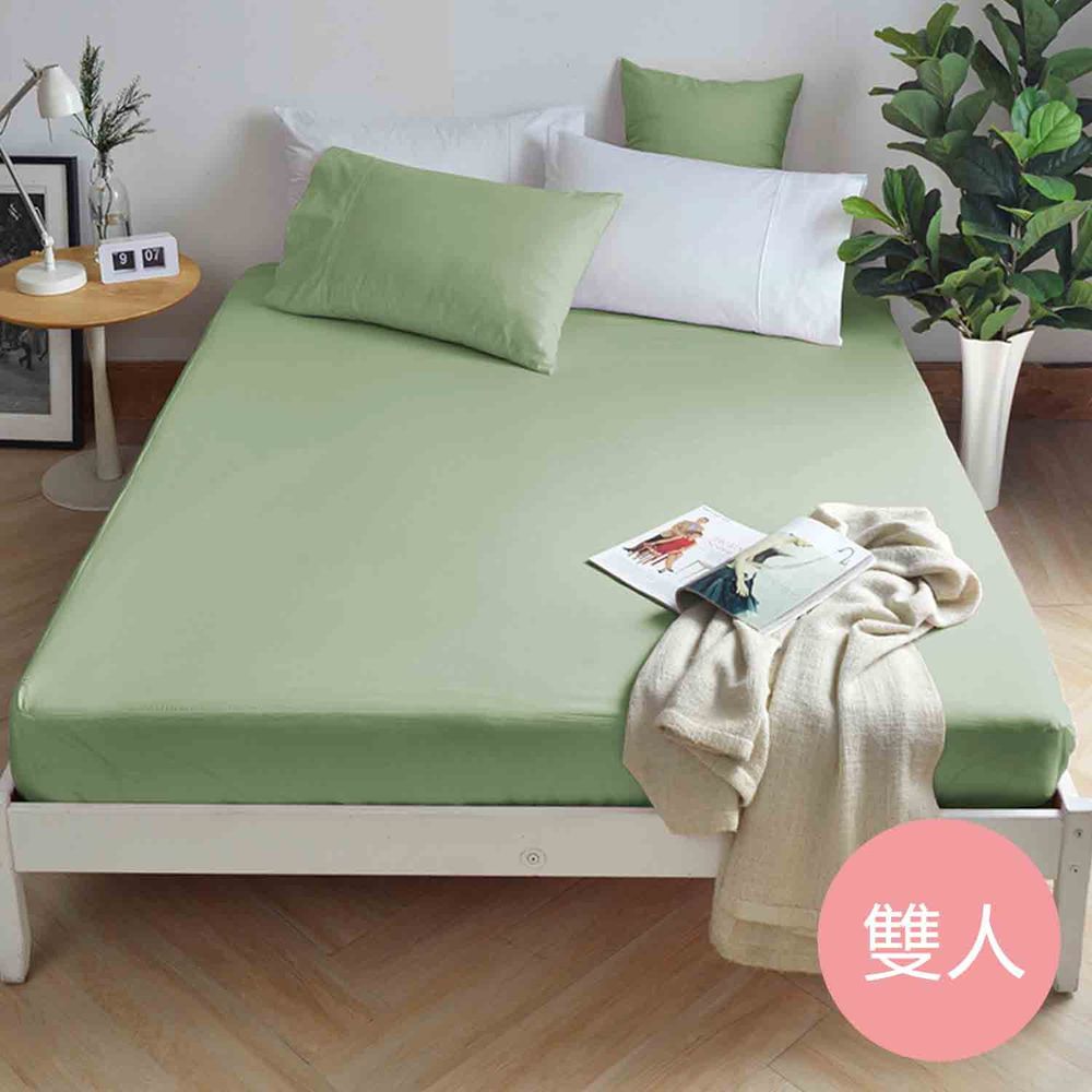 澳洲 Simple Living - (絕版品出清)300織純棉防水透氣床包-橄欖綠-雙人