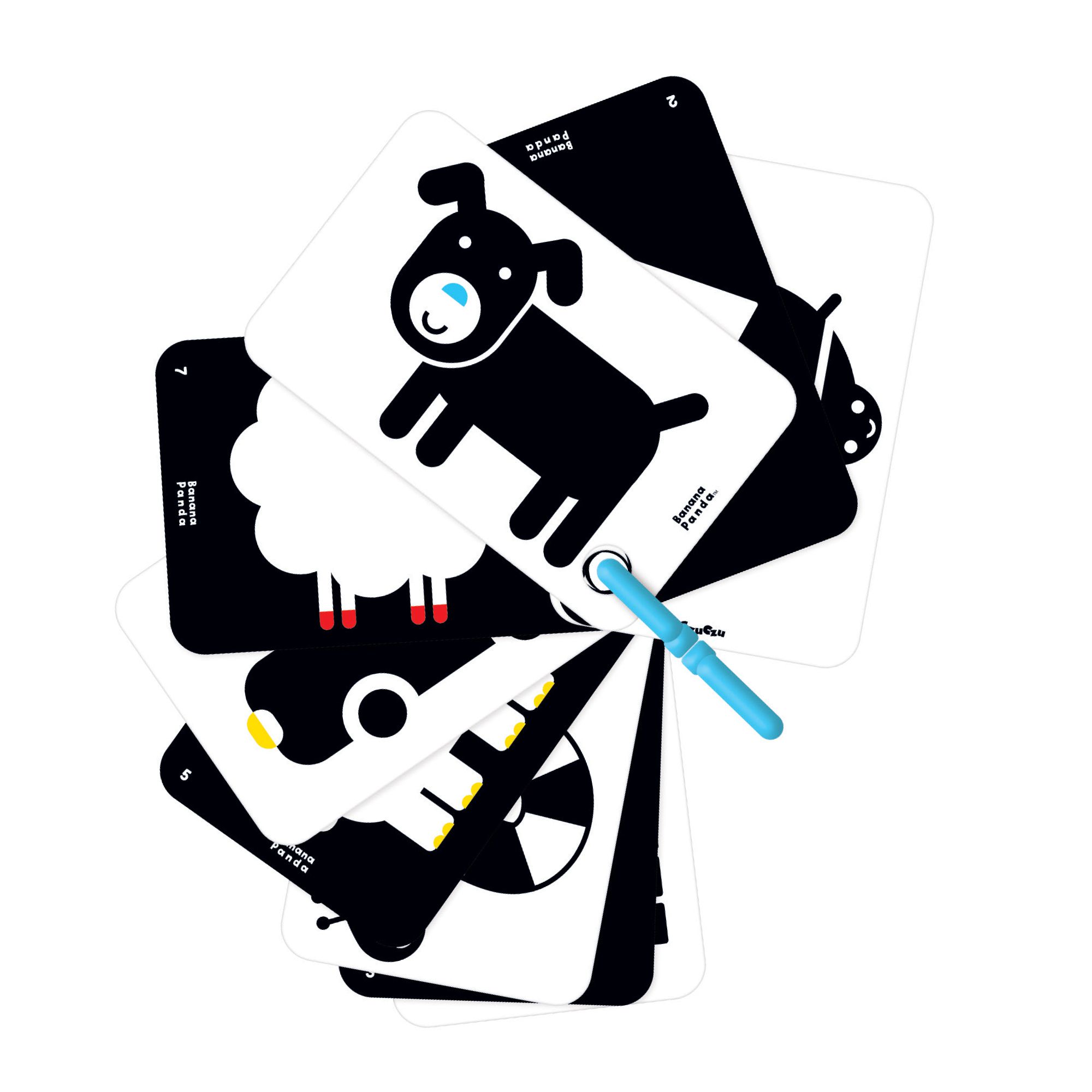 Banana Panda - 童書閃卡-寶寶認知閃卡-內含10張閃卡(20面全彩閃卡)+英文版父母指南