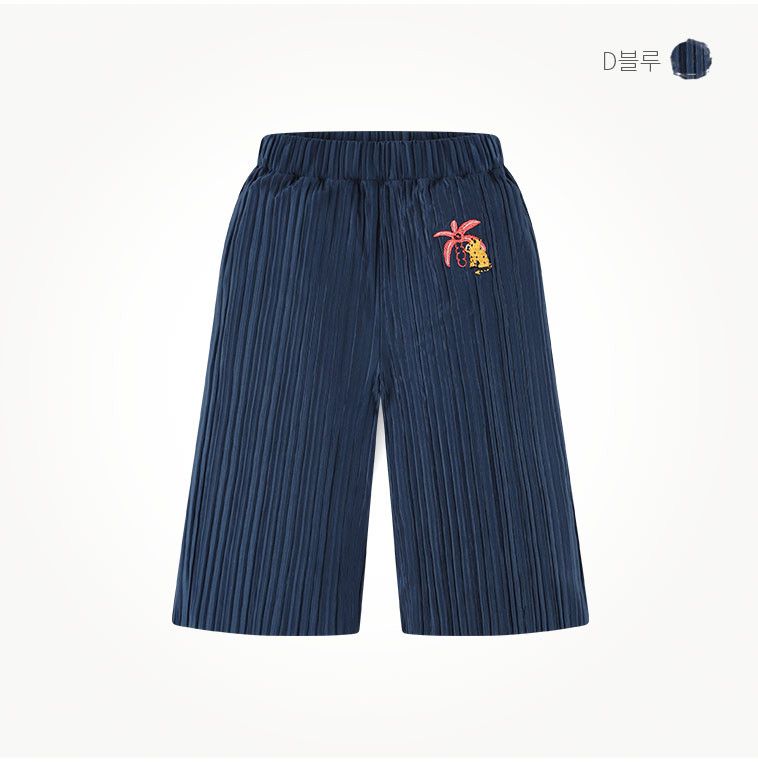 韓國 milk mile - 鬆緊腰寬版風琴褲-綠