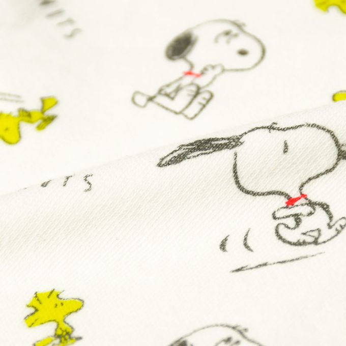 akachan honpo - 圍兜2件組-史努比-米白色 (70~80cm)