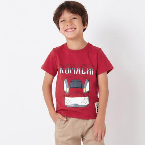 日本千趣會 - (JR新幹線) 純棉印花短T-車頭KOMACHI-紅