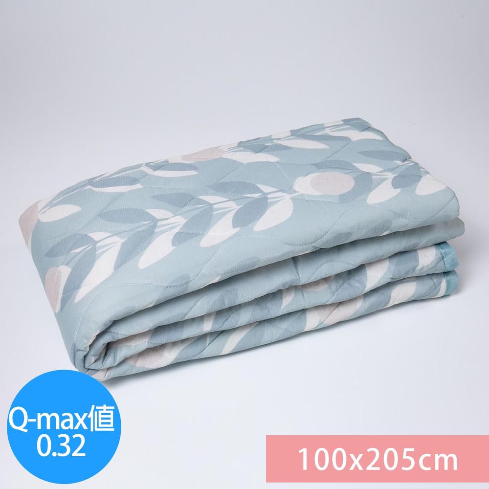 日本小泉 - 節電對策冷感波浪紋床墊毯-北歐花草-薄荷 (100x205cm)