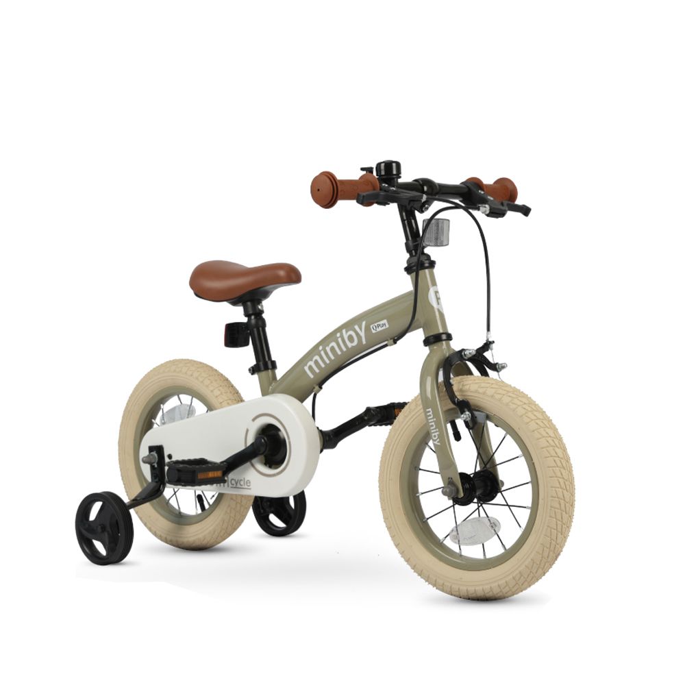 Miniby多功能兒童自行車12吋-灰綠