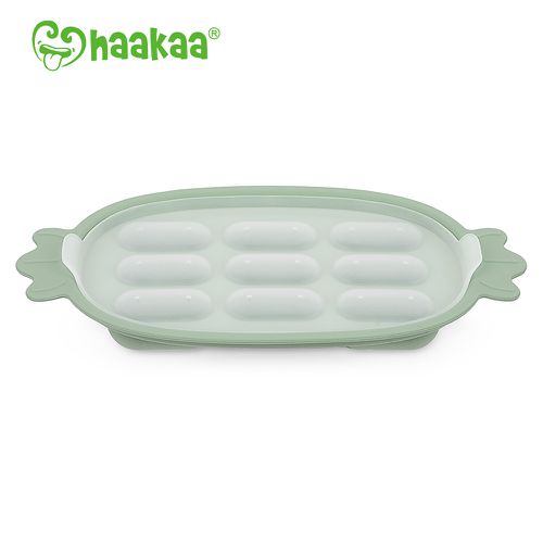 矽膠輔食模具 (附蓋子)-墨綠色-9格x10mL