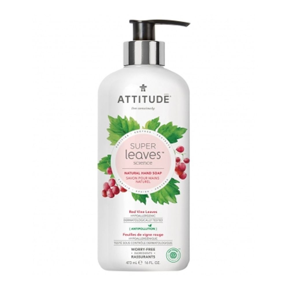 加拿大 ATTITUDE 艾特優 - Super leaves洗手乳-紅色藤葉-(效期:2021/07/23)-473ml