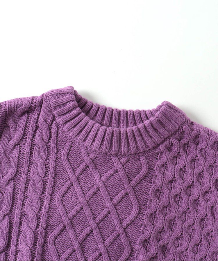 日本 apres les cours - 耀眼色麻花針織上衣(可機洗)-芥末黃