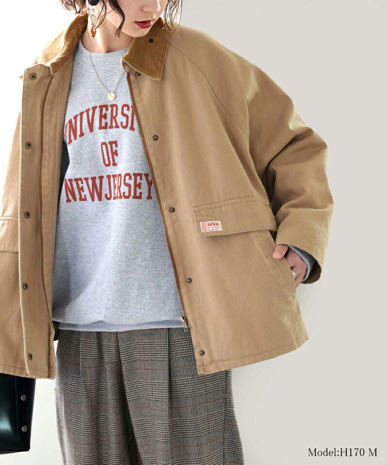 日本 Classical Elf - 工作服風挺版立領夾克-卡其