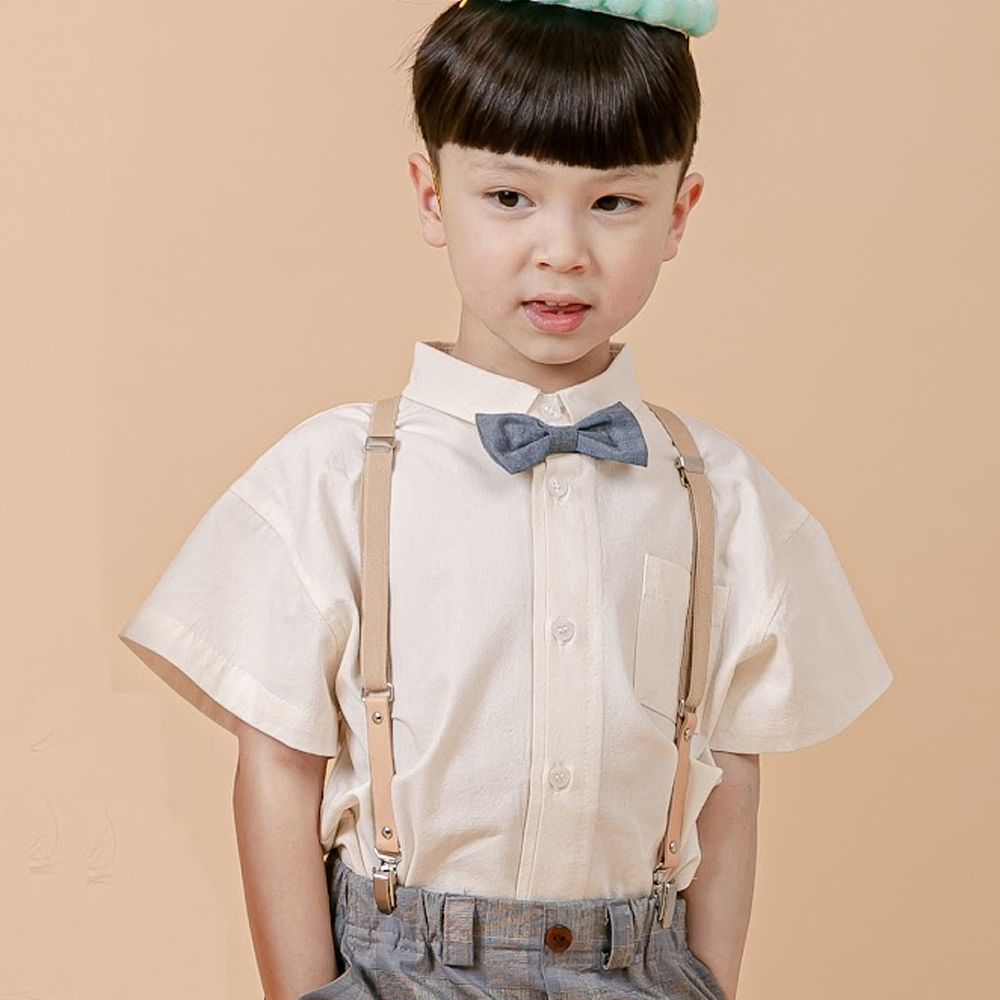 韓國 AIDA - 襯衫吊帶夾/背帶-卡其