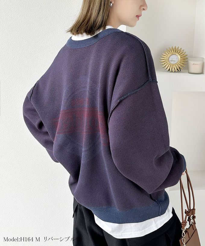 日本 Classical Elf - Java 4WAY印花厚磅針織上衣-左胸棕色LOGO-杏