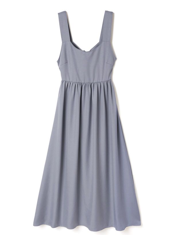 日本 GRL - 美背後綁帶蝴蝶結吊帶裙x五分袖上衣套裝-天空藍