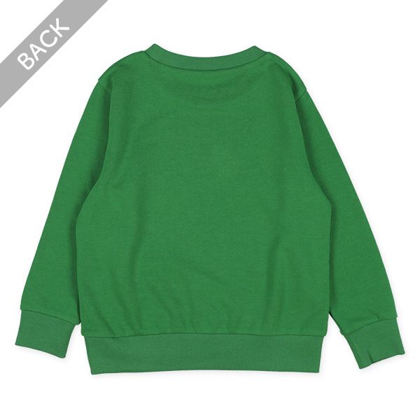 日本西松屋 - 裏毛圓領印花長袖上衣-Make today great-黑