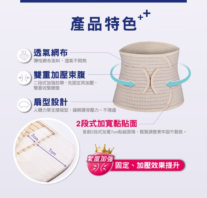 nac nac - 醫療用束腹帶-M-黑