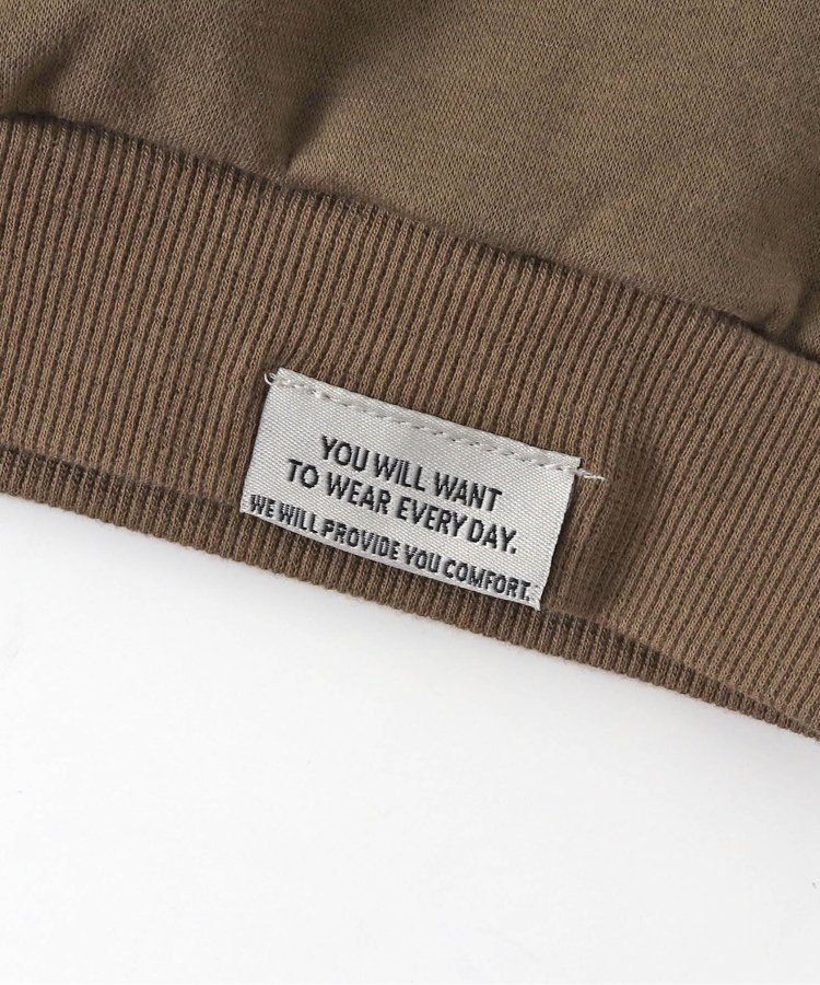 日本 BREEZE - 內刷毛英文logo百搭運動衫-草綠