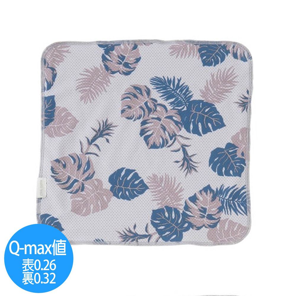 日本小泉 - UV cut 90% 接觸冷感 水涼感手帕-夏日風情-淺灰 (23x23cm)
