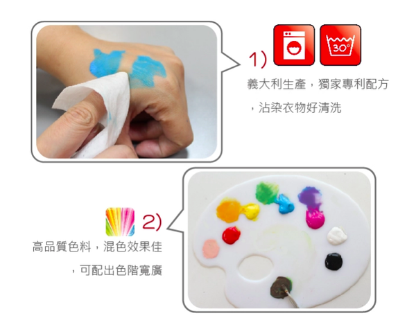 法國MAPED - 彩色遊俠兒童顏料75ml(亮彩6色)-75ml*6入