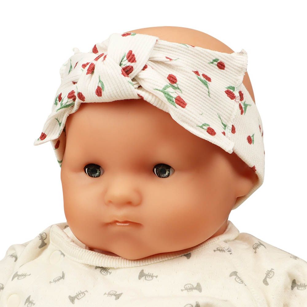 髮帶-小花-米白色 (44～48cm)