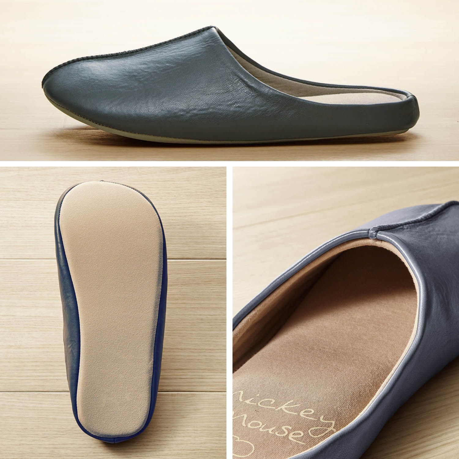 日本千趣會 - 迪士尼 麵包型室內拖鞋-簡約米奇