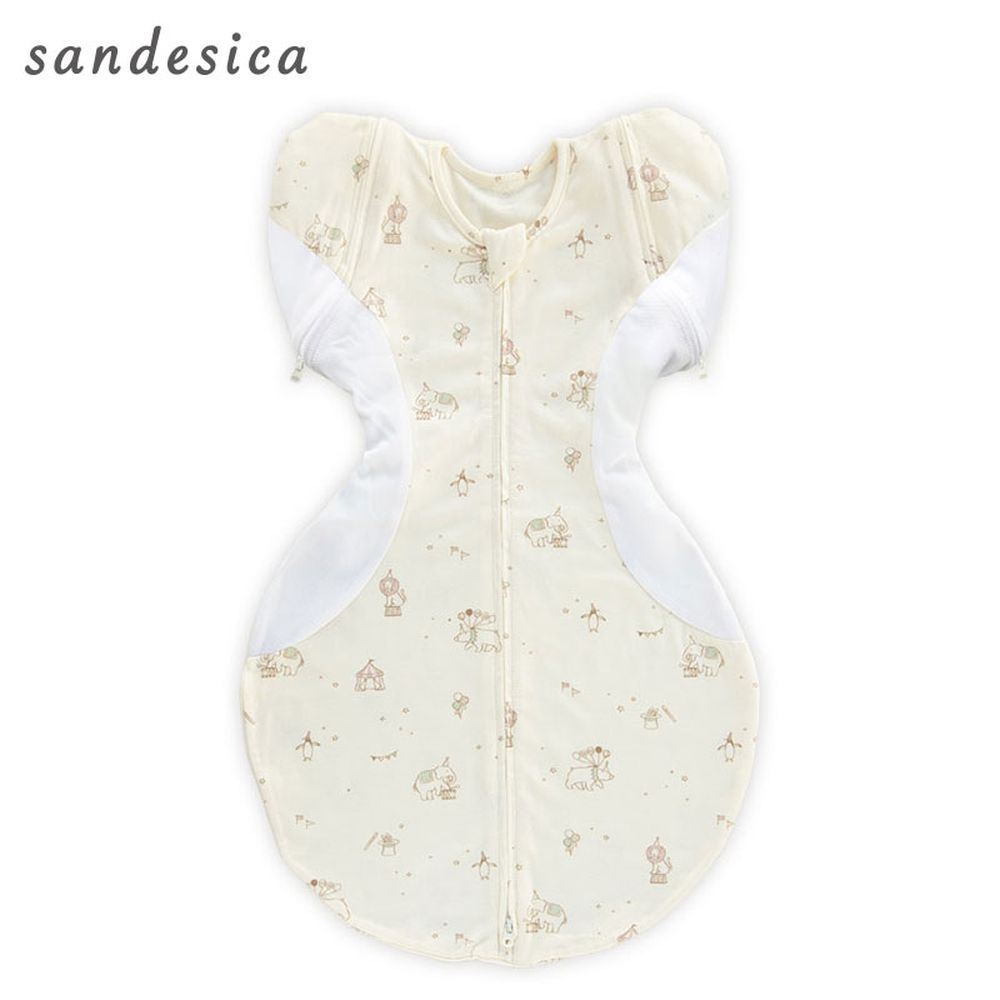 HUG BELLY蝶型包巾-奶油色 (M)