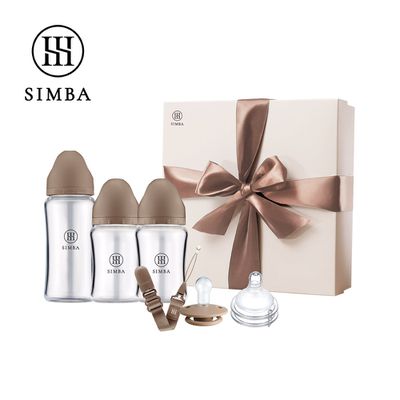 Simba 小獅王辛巴 - 蘊蜜質金玻璃新生初綻禮盒-摩卡慕斯