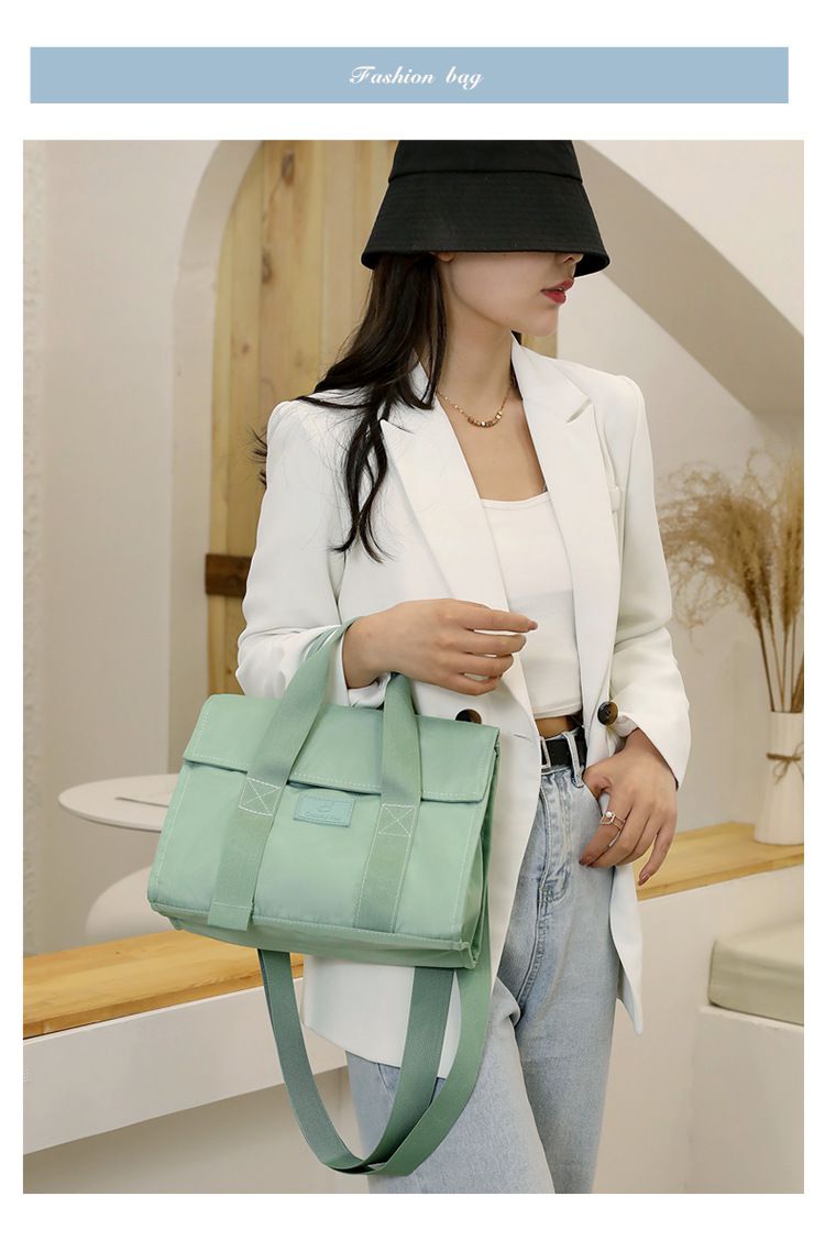 學院風防潑水單肩/斜背包-灰色 (21x29x15cm)