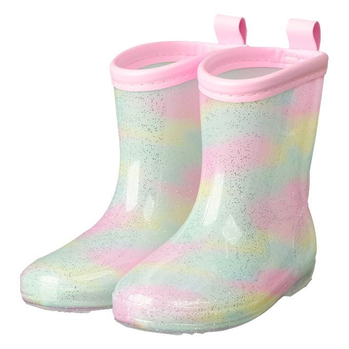 akachan honpo - 雨鞋-印花 亮片-粉紅色