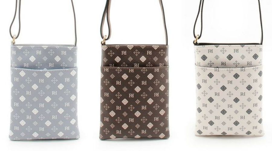 日本 FIRANO - [雜誌揭載]經典花紋仿皮托特包+側背包2件組-附摺疊購物袋-米白 (30x40x14cm)