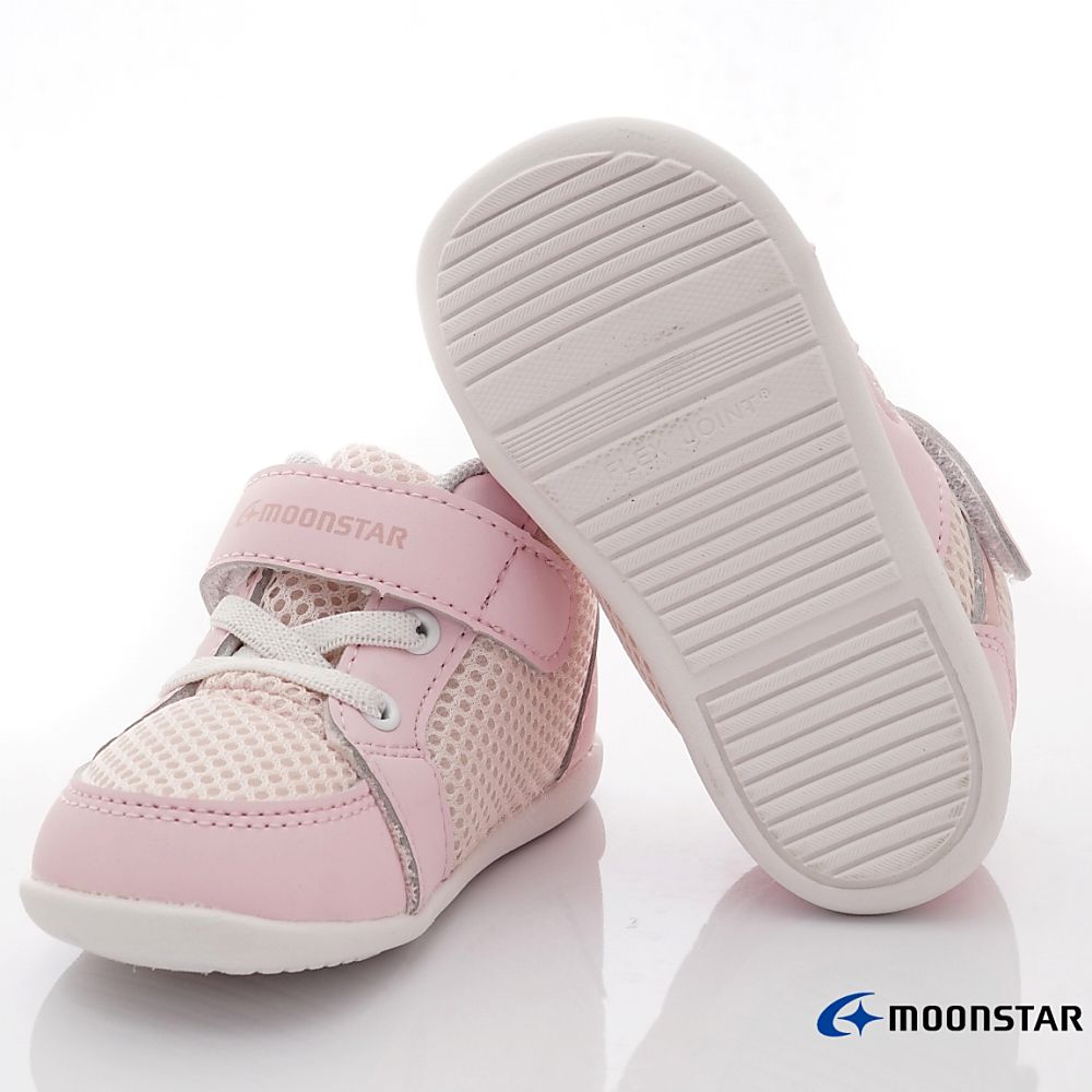 Moonstar日本月星 - 寶寶護踝學步款(寶寶段)-學步鞋-粉