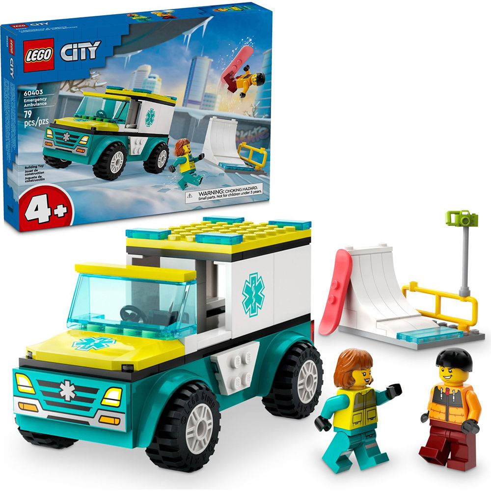 樂高 LEGO - LEGO樂高 LT60403 City 城市系列 - 緊急救護車和單板滑雪者