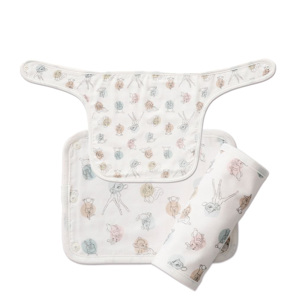 造型口水巾+胸巾三入組-斑比