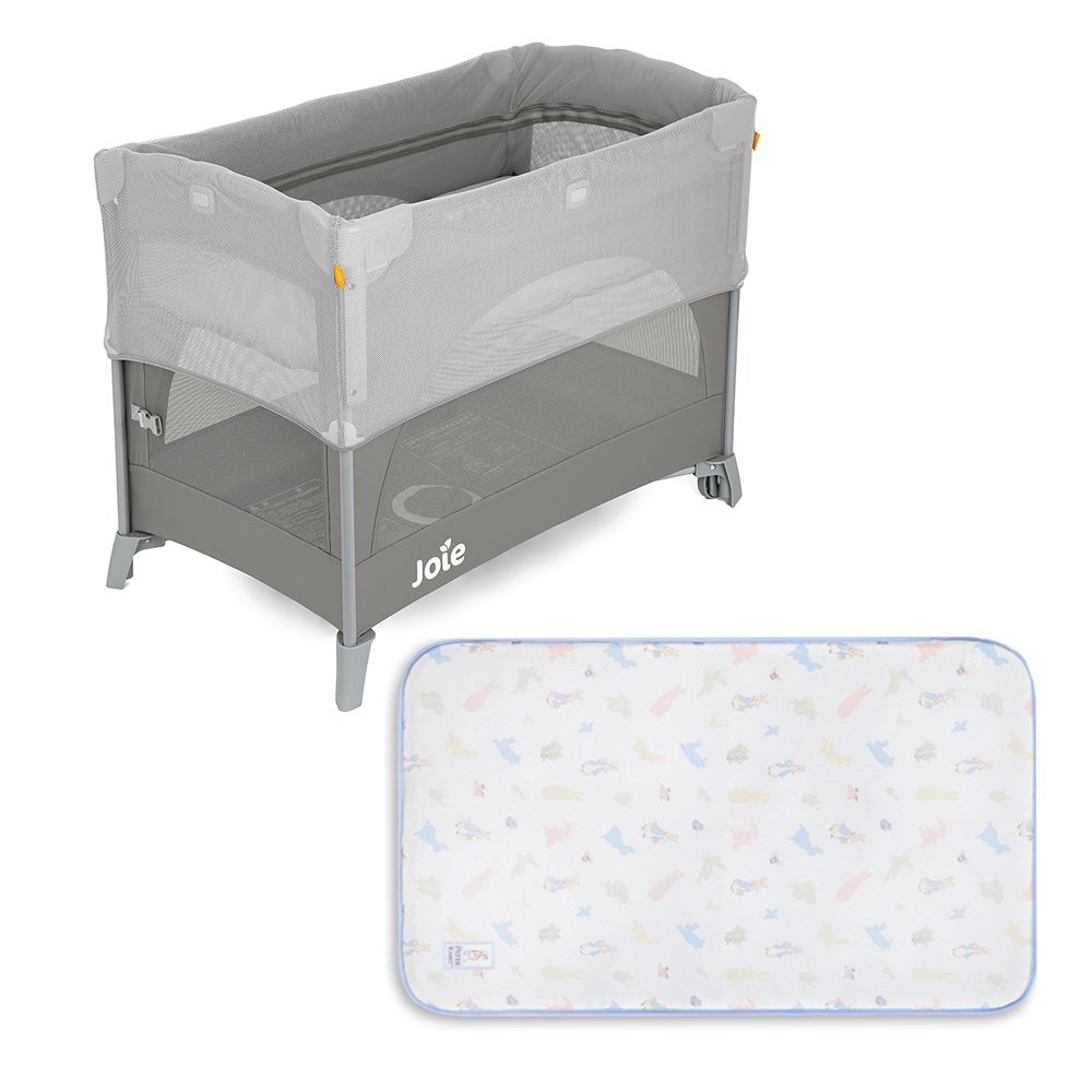 Joie kubbie sleep 嬰兒床+比得兔立體透氣床邊床墊(嬰兒床 嬰兒床墊)