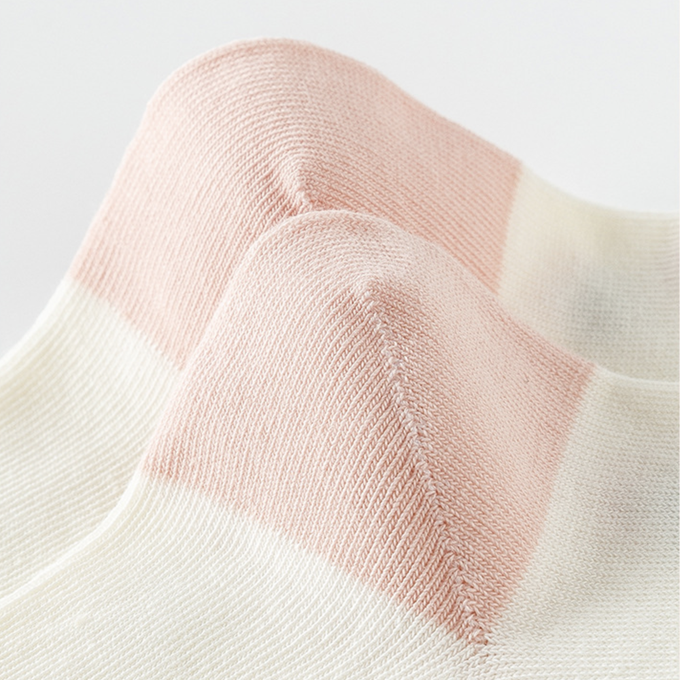 love, charlotte - 粉嫩色小鹿斑比中筒棉襪(均碼腳長22cm+) (FREE (腳長22cm+))-3 雙一組