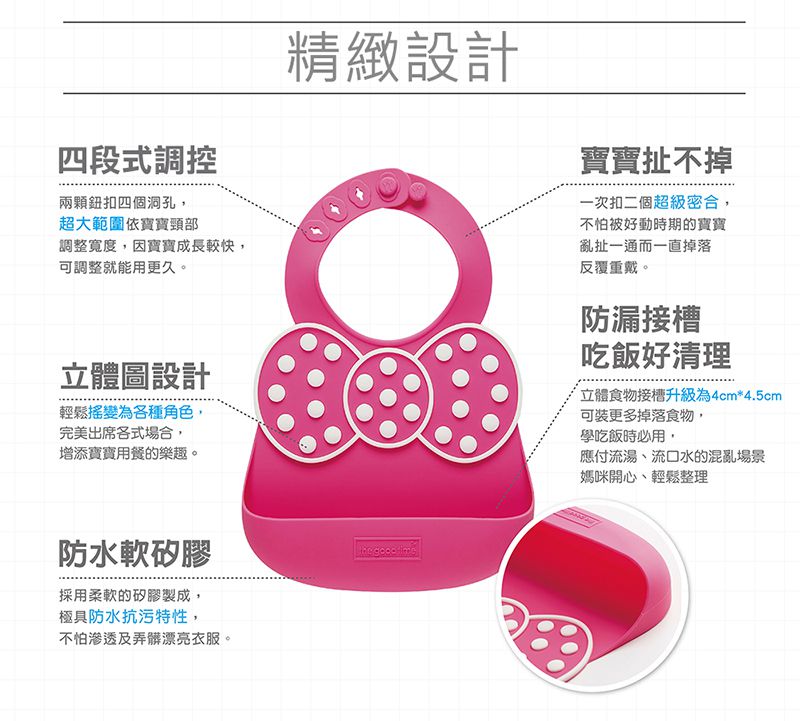 英國The Good Time - 英倫晚宴‧立體矽膠俏圍兜-大警長