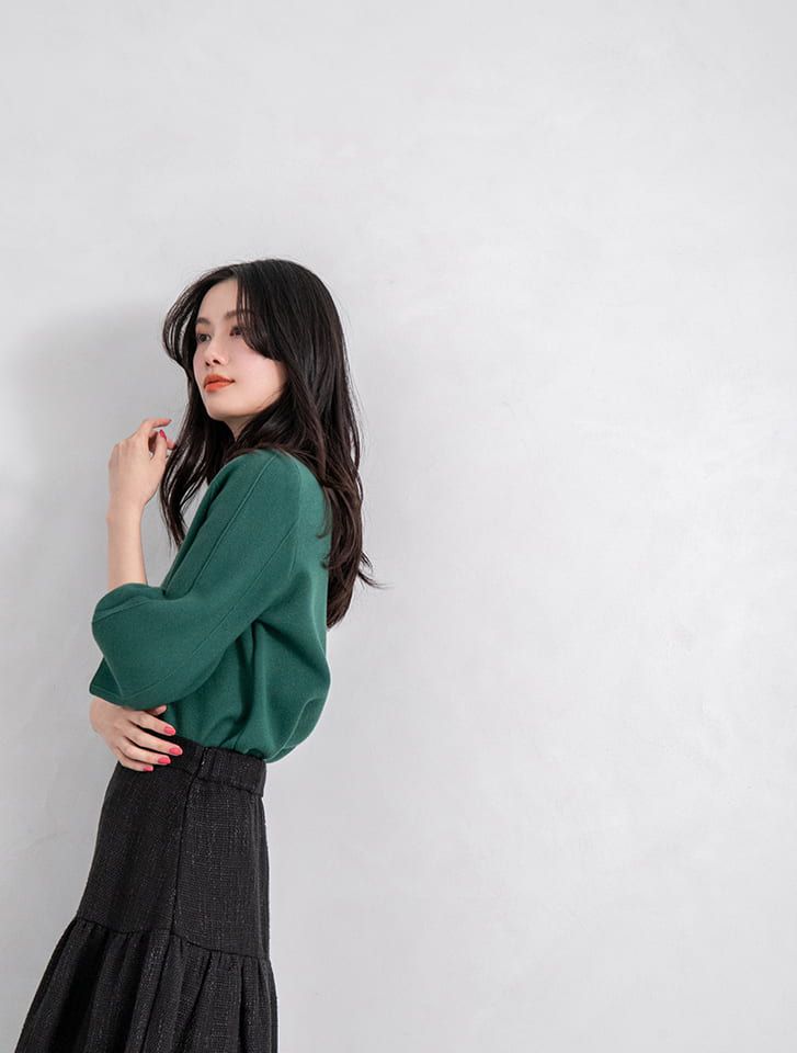 日本 fifth - 浪漫三層蛋糕長裙-格紋-灰