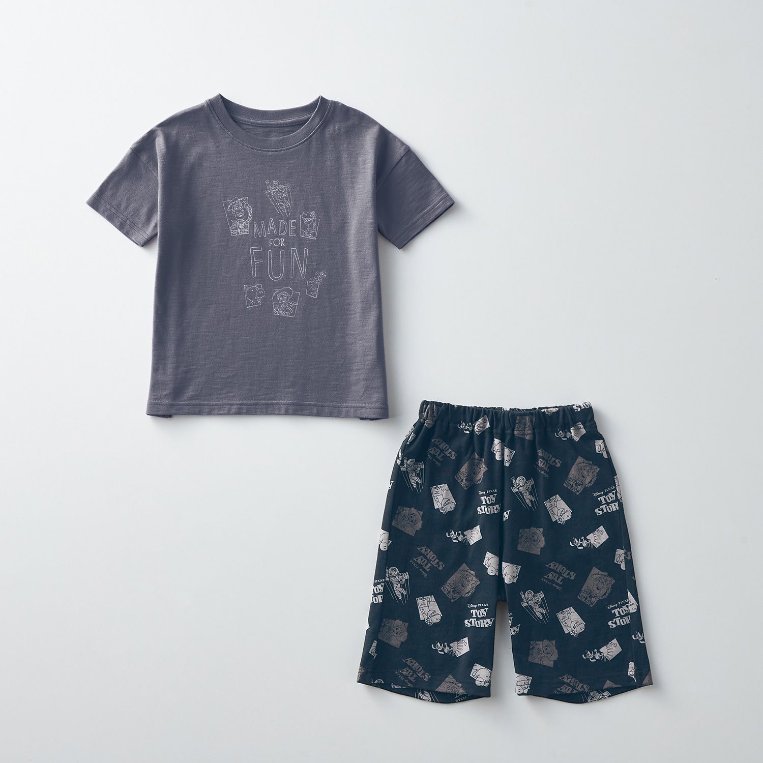 日本千趣會 - 迪士尼 純棉涼爽短袖家居服/睡衣-唐老鴨-深藍x灰