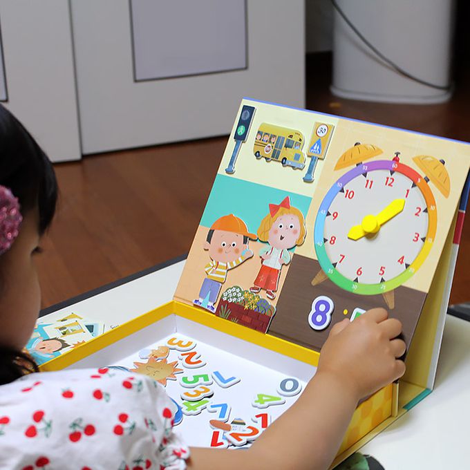 韓國 Ariati - 磁性拼圖書-滴答時鐘