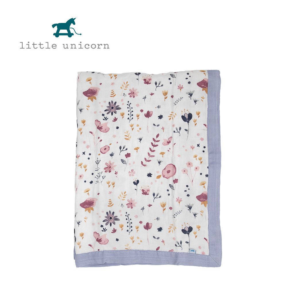 美國 Little Unicorn - 寶寶竹纖維毯-童話花園2022 (76x102cm)