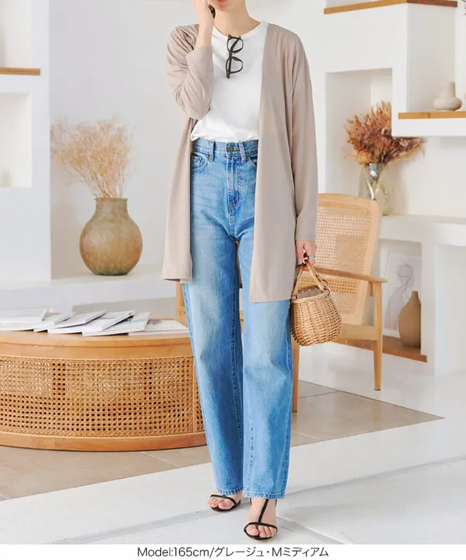 日本 Kobe Lettuce - 接觸冷感 抗UV薄款防曬開襟外套-黑