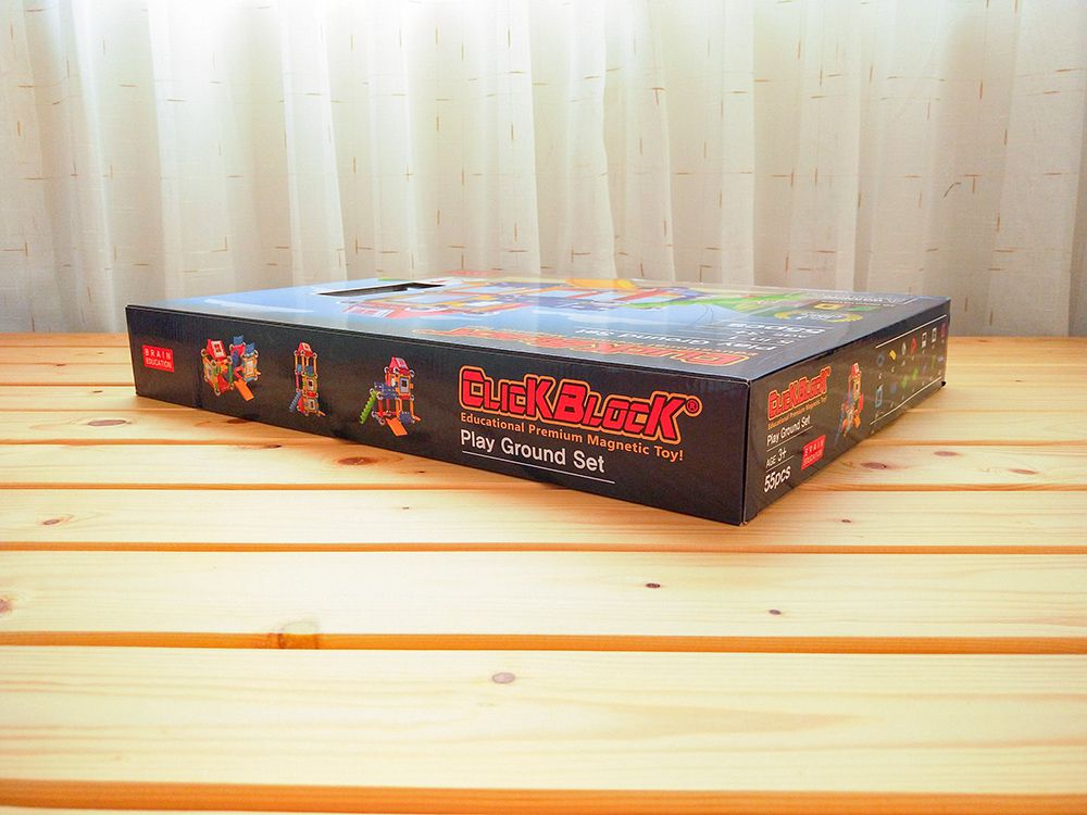 韓國 MagKinder x Click Block - [福利品]科學磁力棒-童趣城堡-66件組
