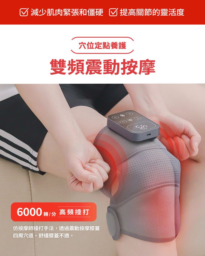 3ZeBra - 【3ZeBra】好膝力｜溫感膝部按摩器 兩入組-灰色