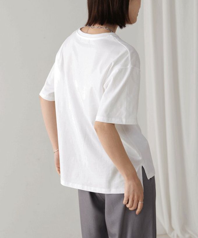 日本 Bab - 100%棉 清新夏日樹葉印花T恤-白