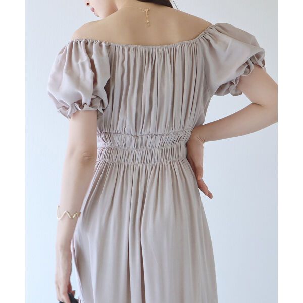 日本 BLUE EAST - 甜美氣質泡泡袖收腰洋裝-薄荷綠