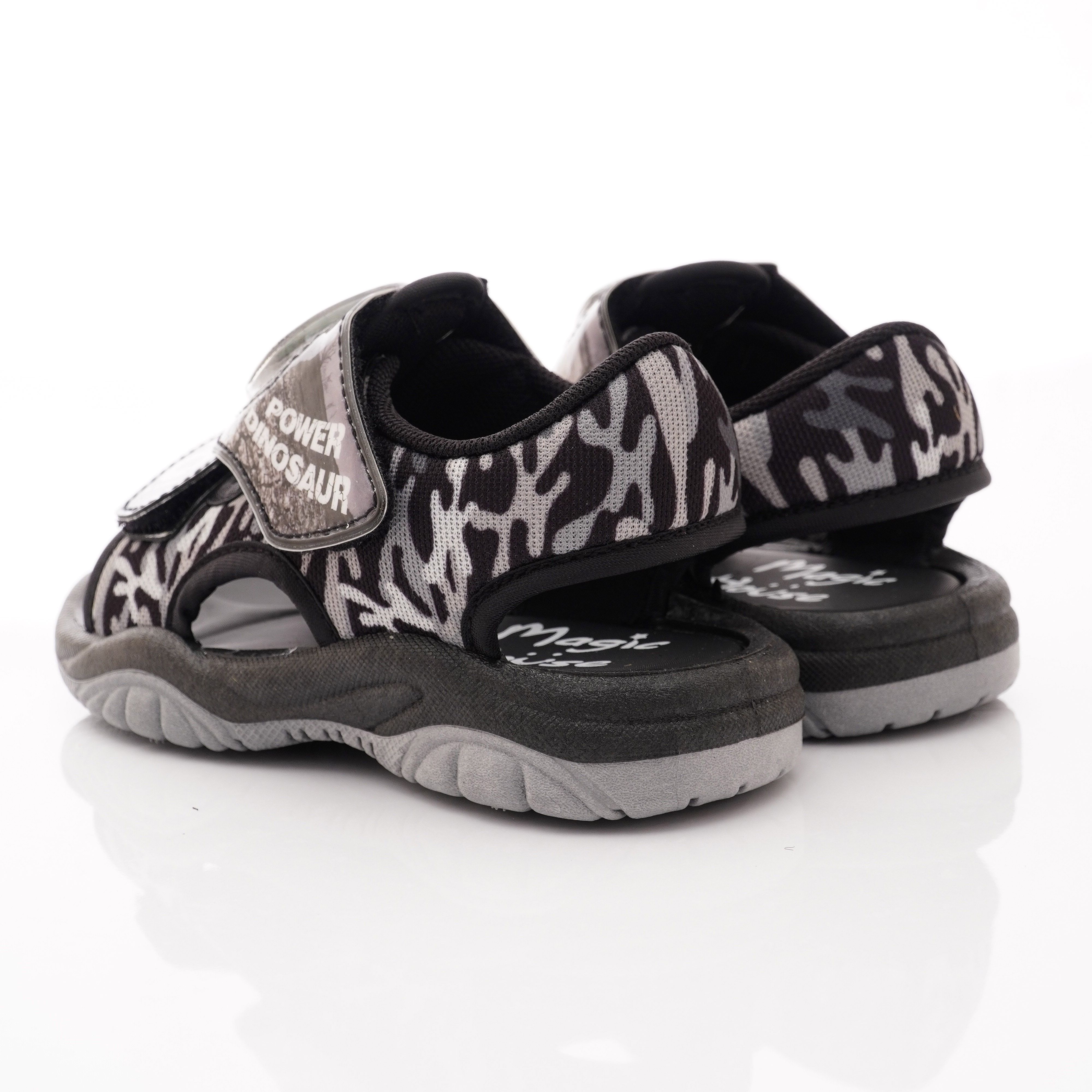 侏羅紀世界 - 恐龍電燈涼鞋款(中小童段)-黑