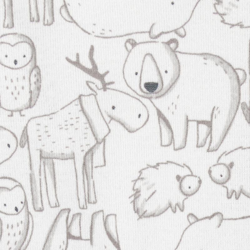 美國 Carter's - 嬰幼兒100%純棉長袖包屁衣三件組-大熊樂園 (有機棉)