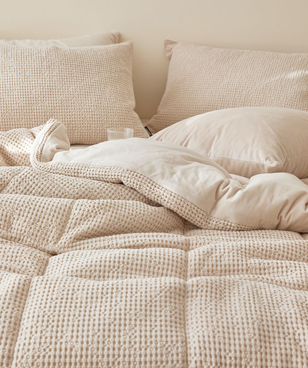 韓國 Maatila - 可水洗天絲莫代爾鬆餅棉被-燕麥
