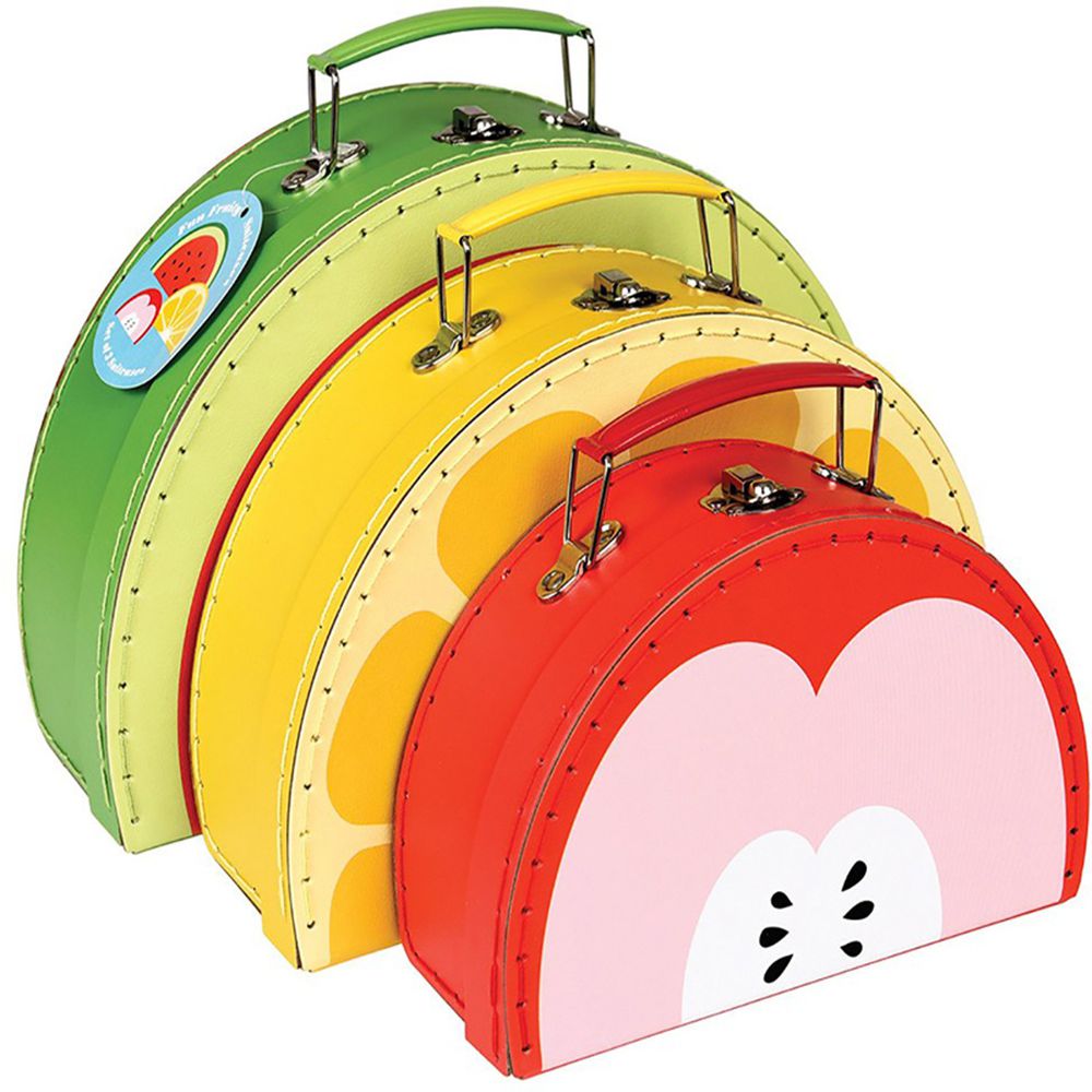 英國 Rex London - 幼兒/兒童旅行手拿箱3件組-繽紛水果